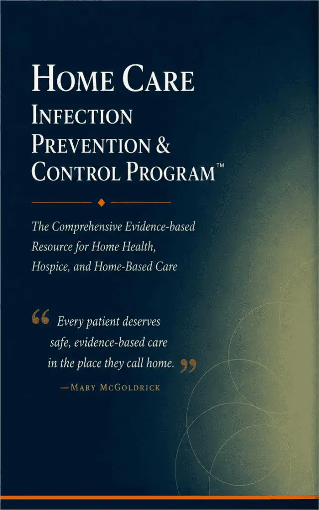 Blue cover: Home Care infection prevention program
