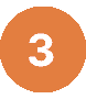 A number three in the middle of an orange circle.